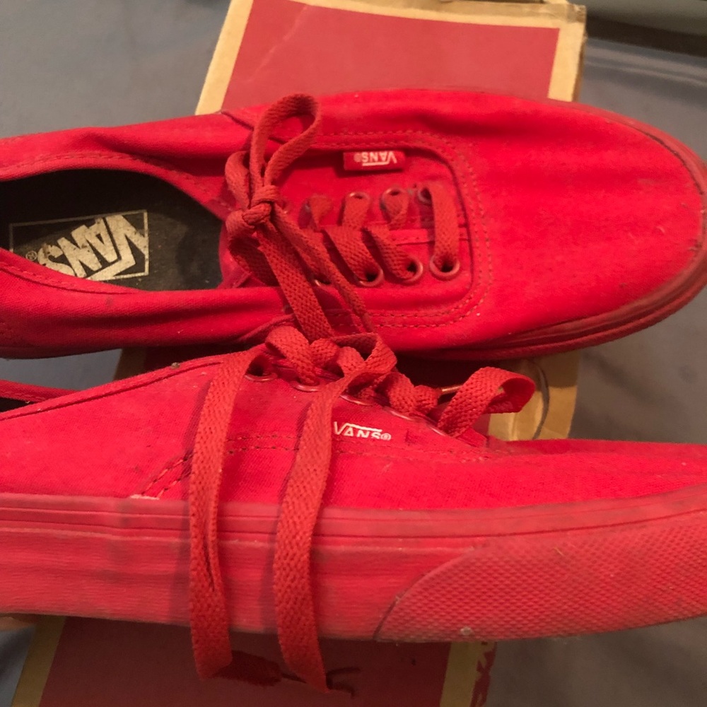 Red Authentic Vans - image 1